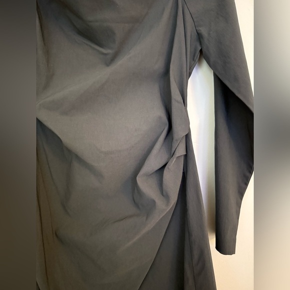 Zara Womens Mini Dress Squared Neckline Gray Long Sleeve Size Body Con 2XL NEW - Picture 8 of 8